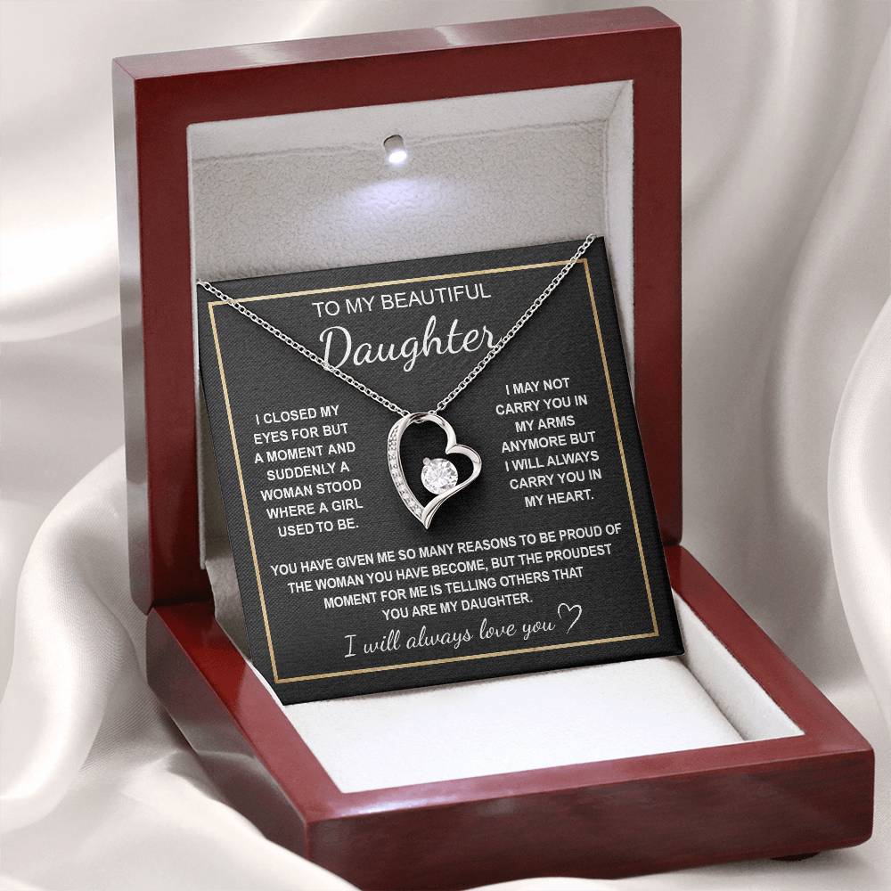 To My Daughter 3 - Forever Love Necklace