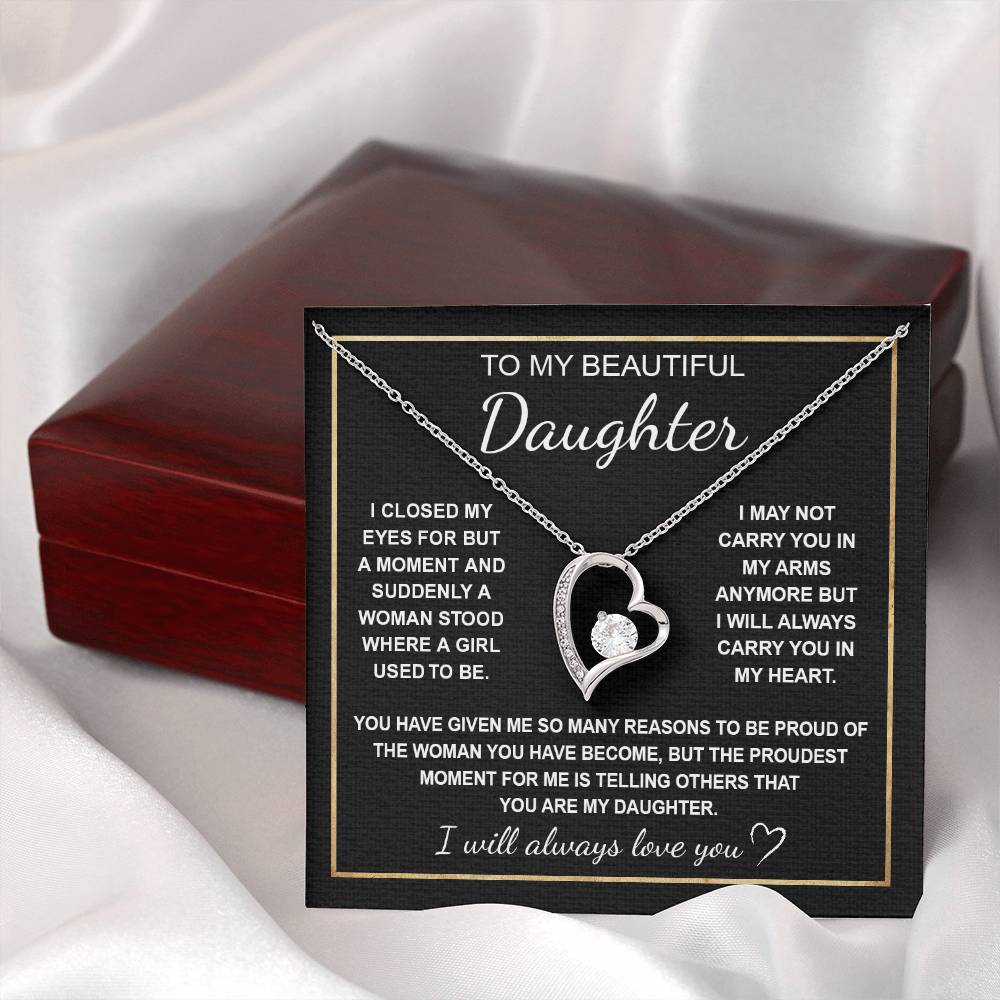 To My Daughter 3 - Forever Love Necklace