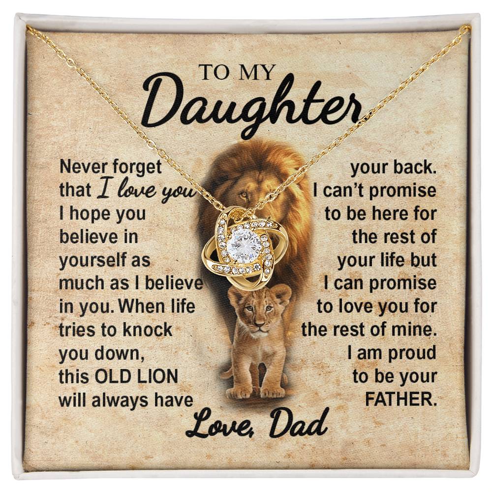 To My Daughter 2 - Love Knot Necklace