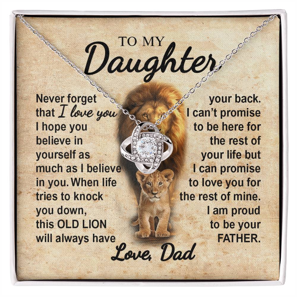 To My Daughter 2 - Love Knot Necklace