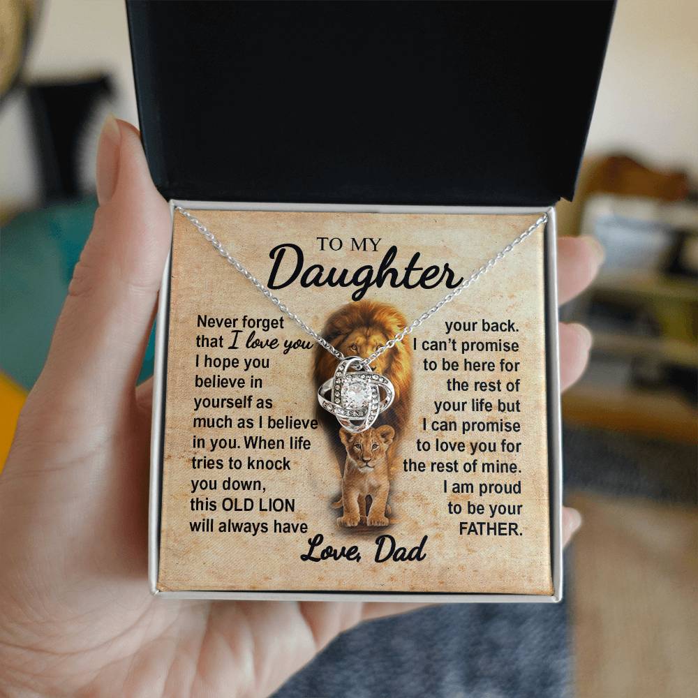 To My Daughter 2 - Love Knot Necklace