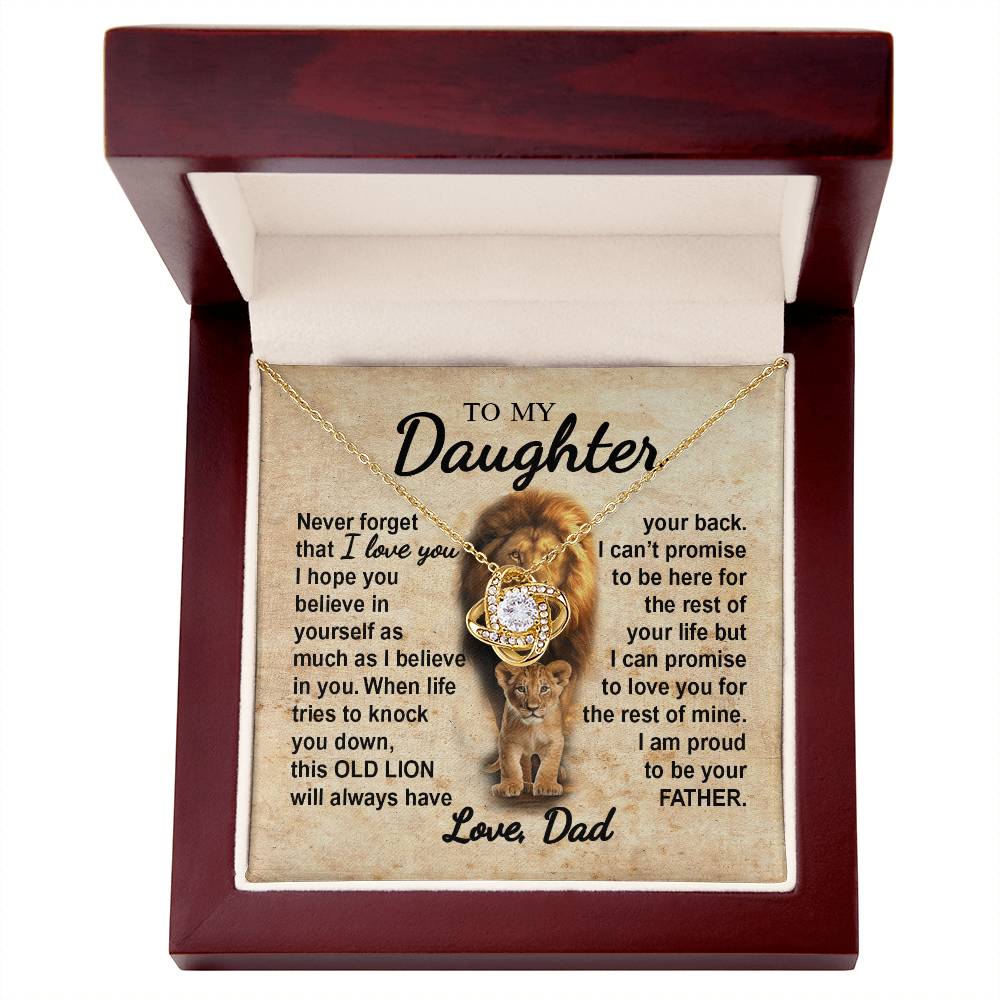 To My Daughter 2 - Love Knot Necklace