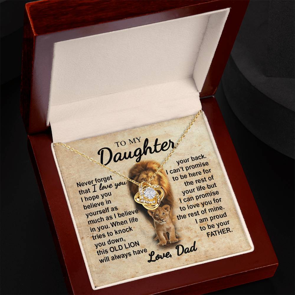 To My Daughter 2 - Love Knot Necklace