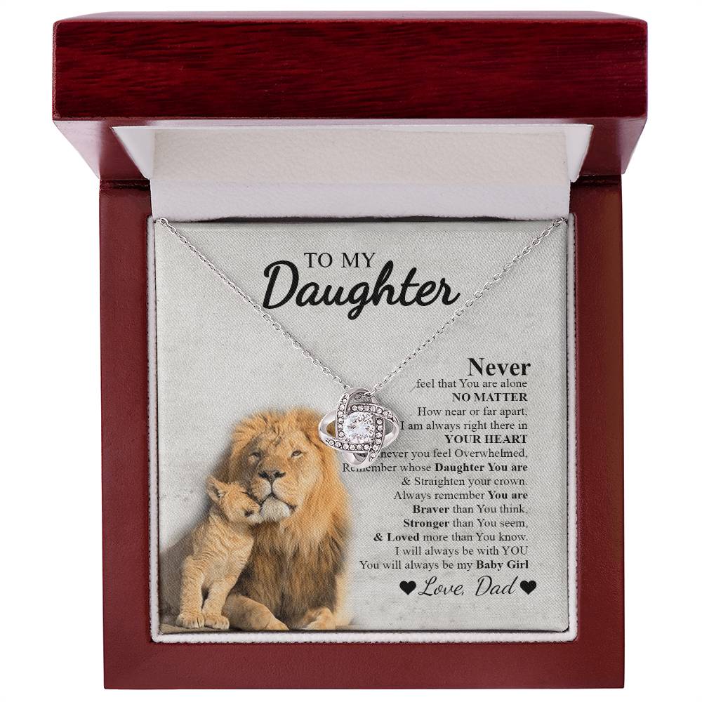 To My Daughter - Love Knot Necklace