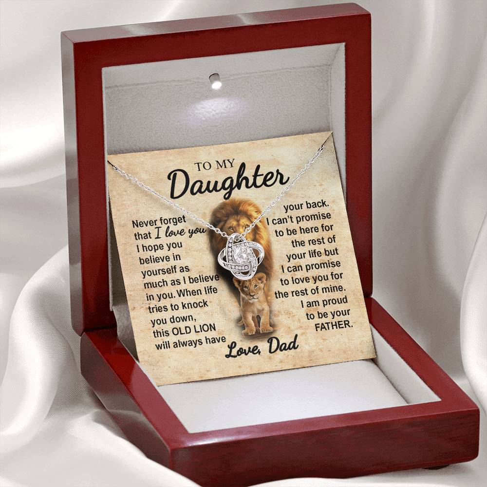 To My Daughter 2 - Love Knot Necklace