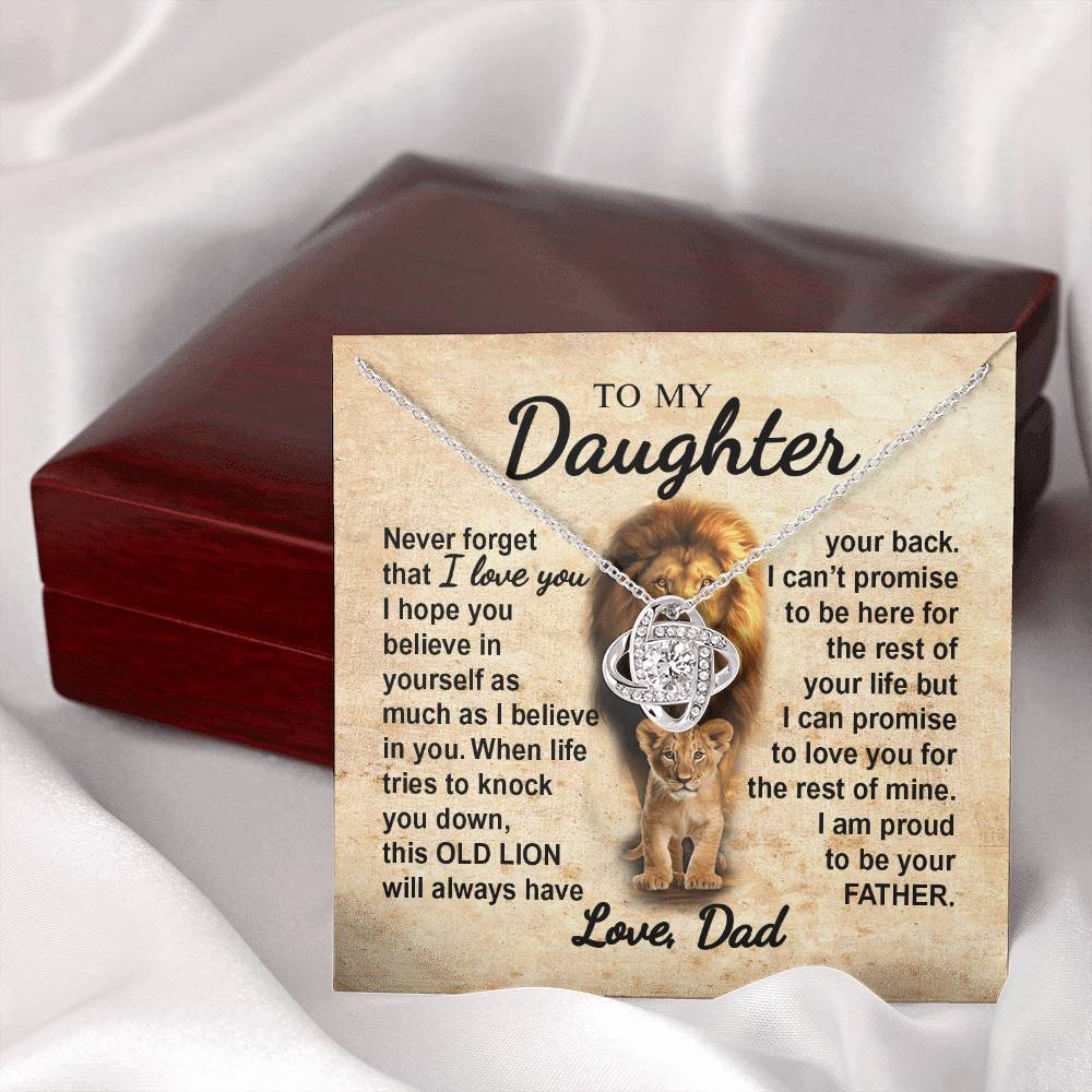 To My Daughter 2 - Love Knot Necklace