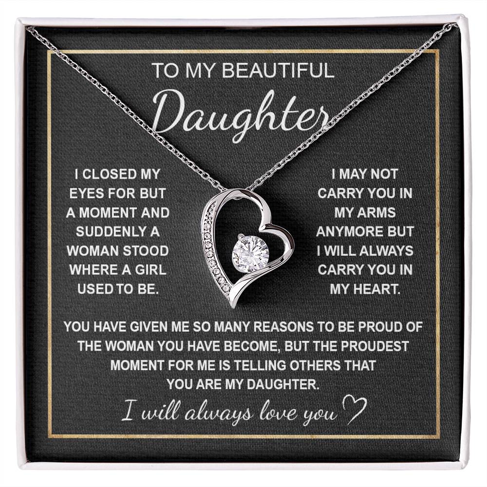 To My Daughter 3 - Forever Love Necklace