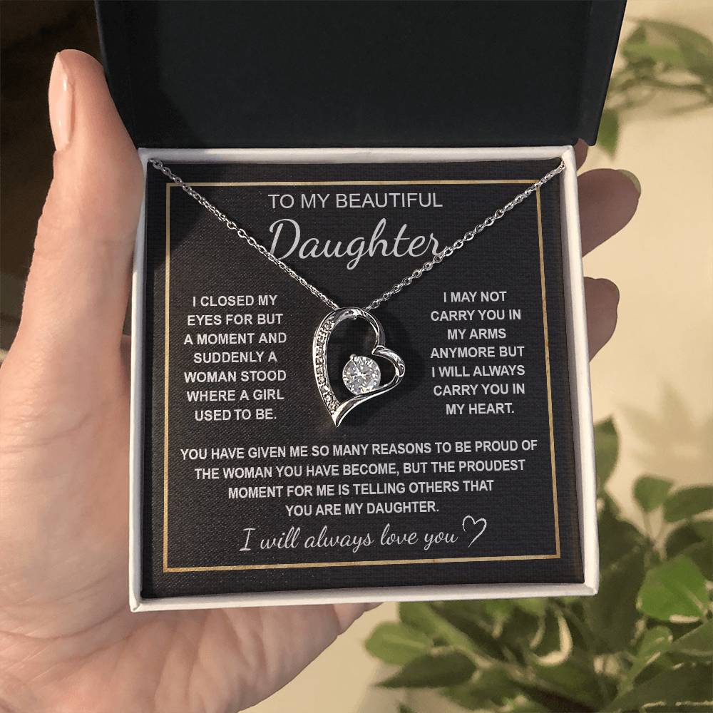 To My Daughter 3 - Forever Love Necklace