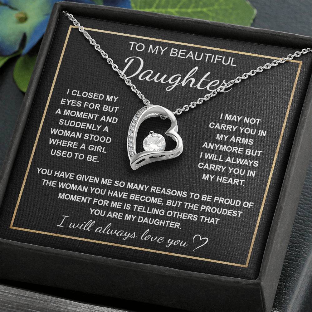 To My Daughter 3 - Forever Love Necklace