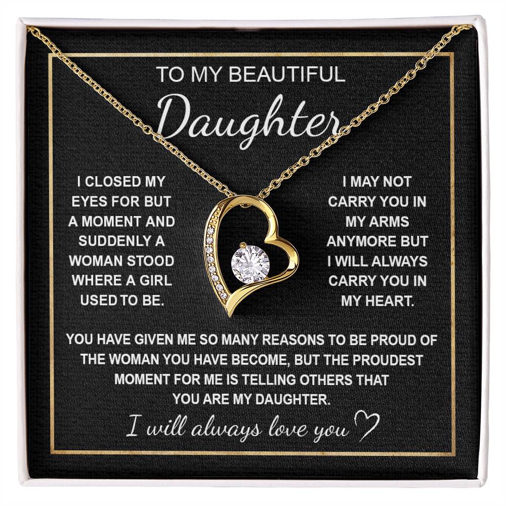 To My Daughter 3 - Forever Love Necklace