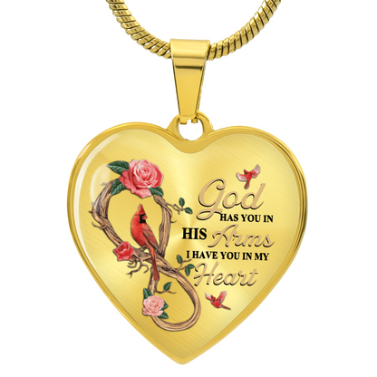 MathinkLasi - Heart Necklace - God Arms Heart