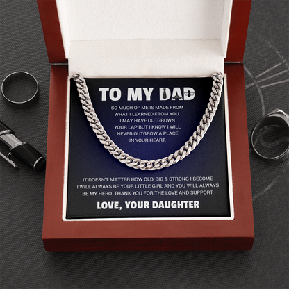 MathinkLasi Family Gift To My Dad, Dad Gifts From Son and Daughter, Father and Son Necklace, Birthday Gift For Dad Graduation Christmas Faith Cross Necklace Present