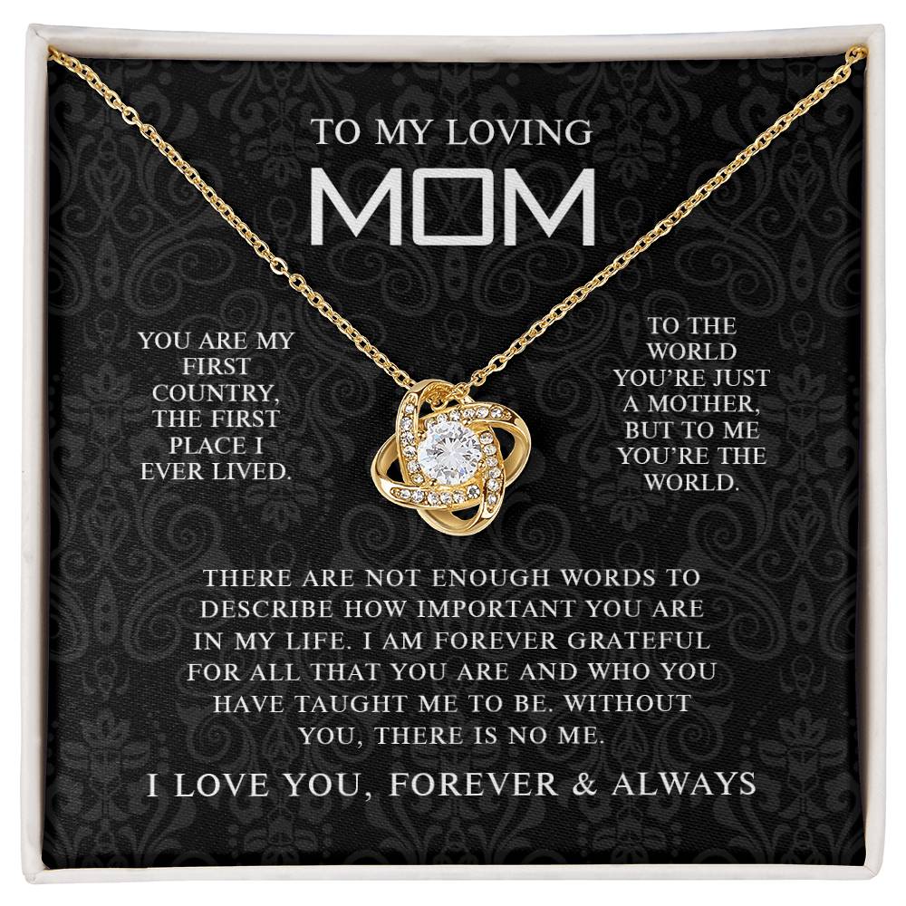 To My Mom 8 - Love Knot Necklace