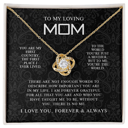 To My Mom 8 - Love Knot Necklace