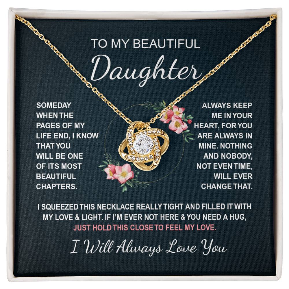 To My Daughter 4 - Love Knot Necklace