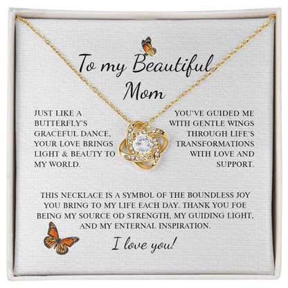 To My Mom 2 - Love Knot Necklace