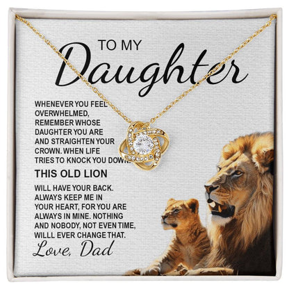 To My Daughter 7 - Love Knot Necklace