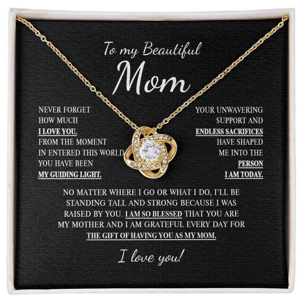 To My Mom 3 - Love Knot Necklace