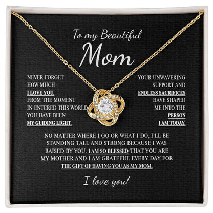 To My Mom 3 - Love Knot Necklace