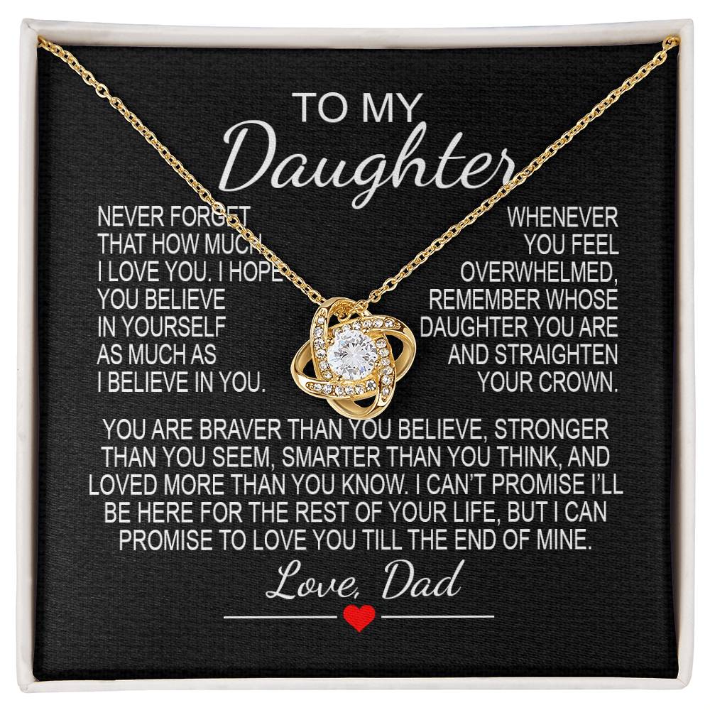 To My Daughter 6 - Love Knot Necklace