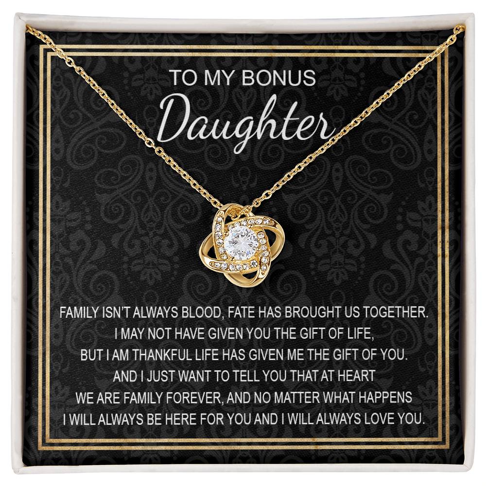 To My Daughter 5 - Love Knot Necklace