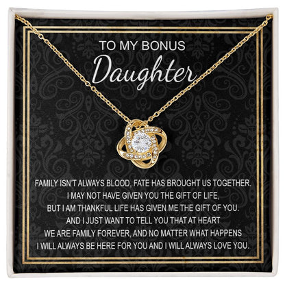 To My Daughter 5 - Love Knot Necklace
