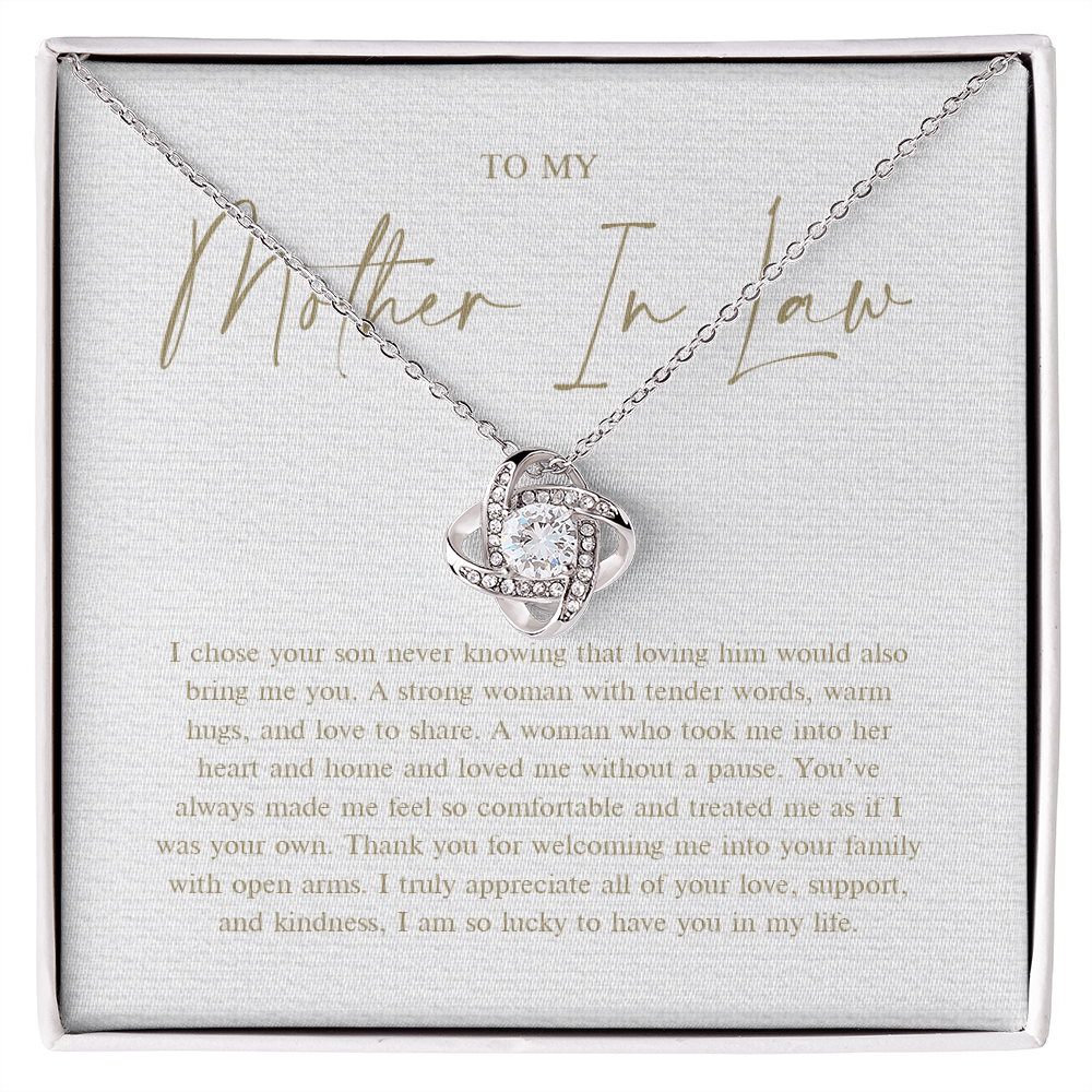 To My Mother In Law Gift - Love Knot Necklace