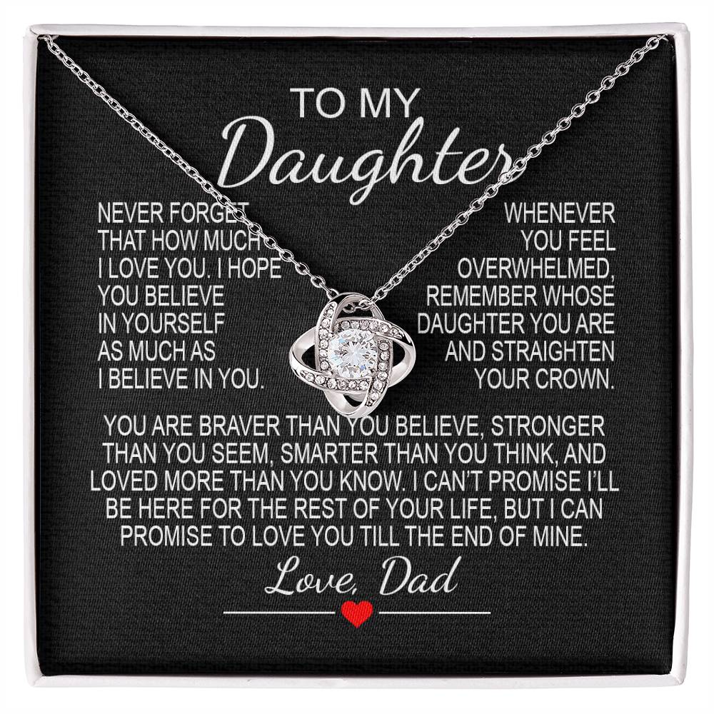 To My Daughter 6 - Love Knot Necklace