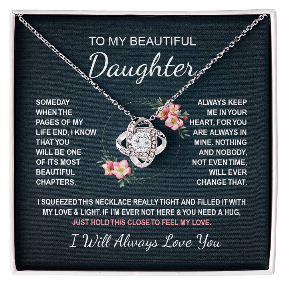To My Daughter 4 - Love Knot Necklace