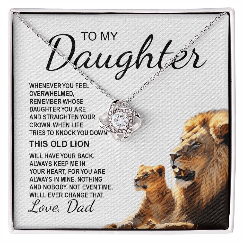 To My Daughter 7 - Love Knot Necklace