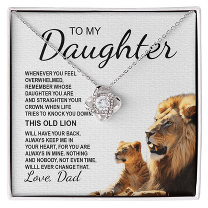 To My Daughter 7 - Love Knot Necklace