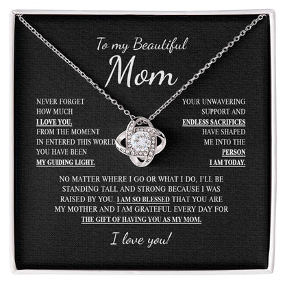 To My Mom 3 - Love Knot Necklace
