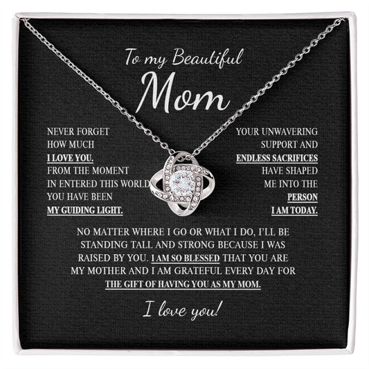 To My Mom 3 - Love Knot Necklace