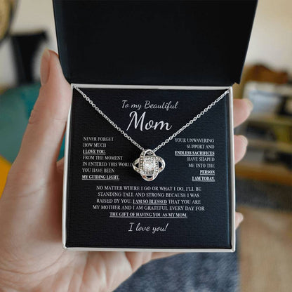 To My Mom 3 - Love Knot Necklace
