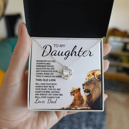 To My Daughter 7 - Love Knot Necklace