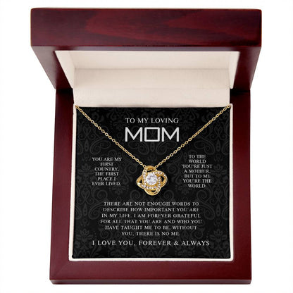 To My Mom 8 - Love Knot Necklace