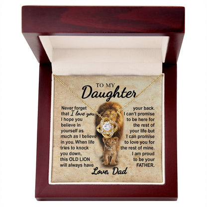 To My Daughter 2 - Love Knot Necklace