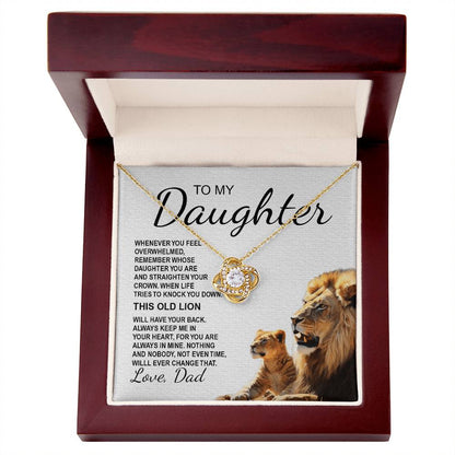 To My Daughter 7 - Love Knot Necklace