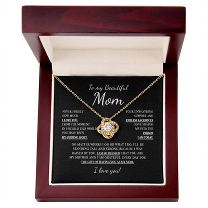 To My Mom 3 - Love Knot Necklace