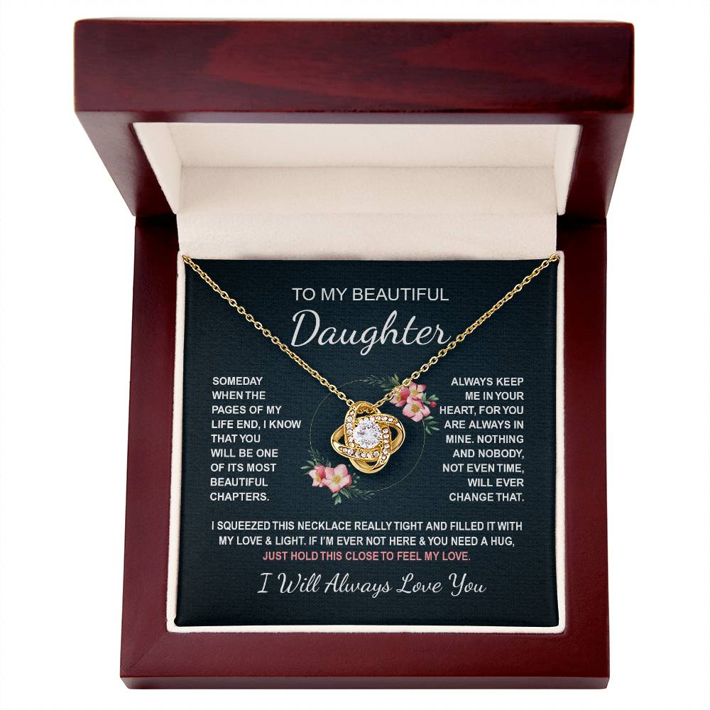 To My Daughter 4 - Love Knot Necklace