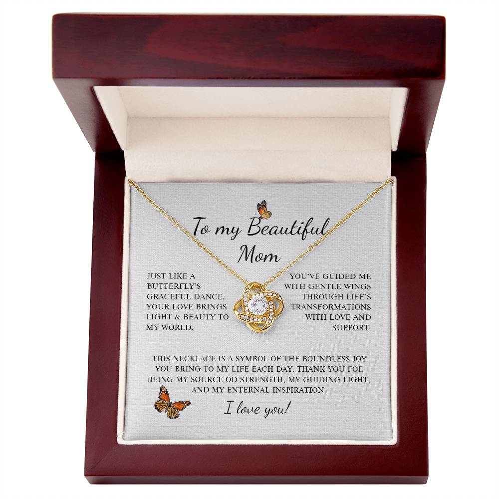 To My Mom 2 - Love Knot Necklace