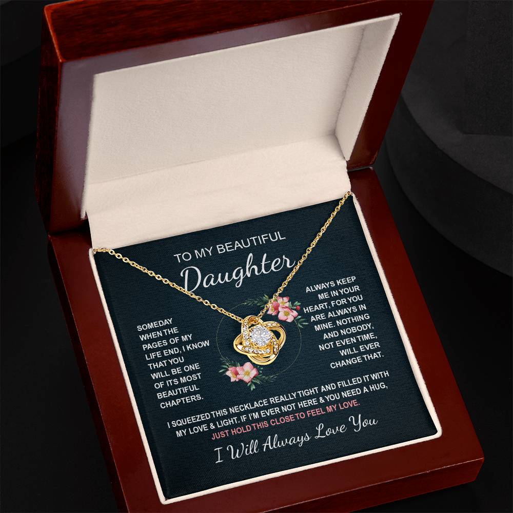 To My Daughter 4 - Love Knot Necklace