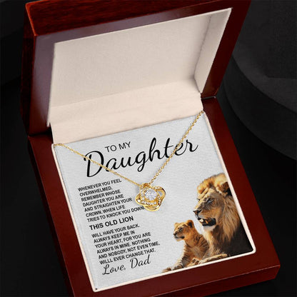 To My Daughter 7 - Love Knot Necklace