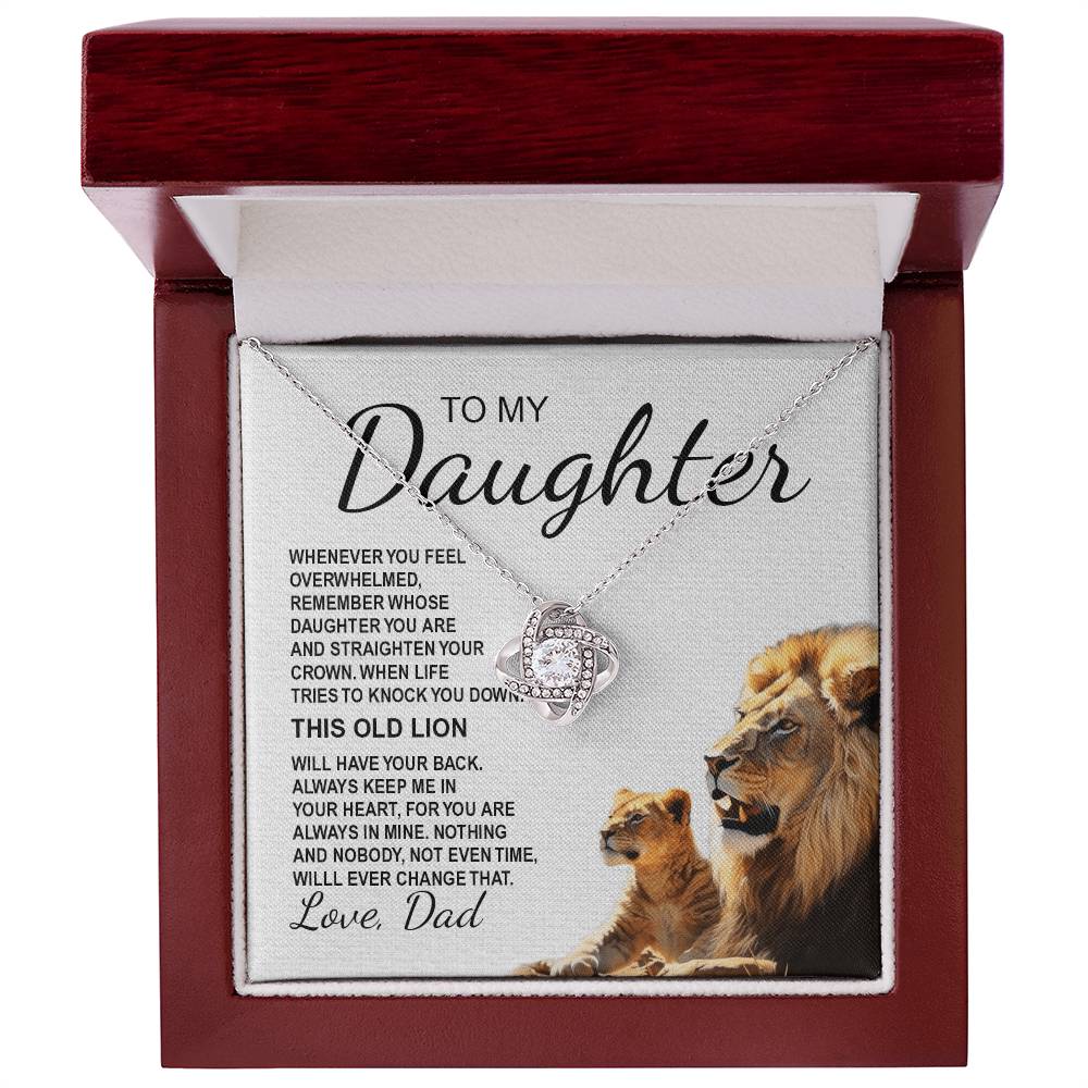 To My Daughter 7 - Love Knot Necklace