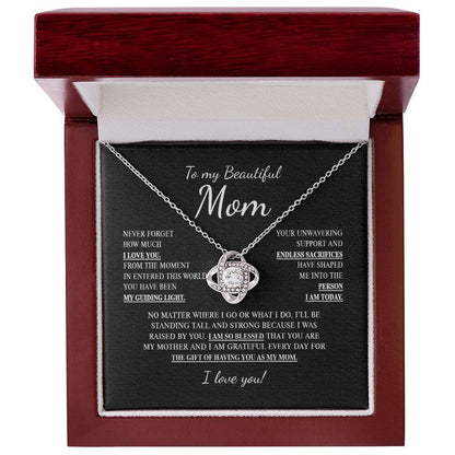 To My Mom 3 - Love Knot Necklace