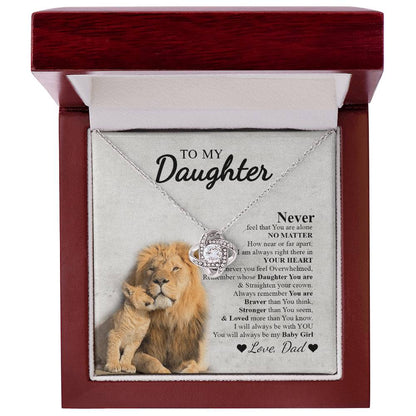 To My Daughter - Love Knot Necklace