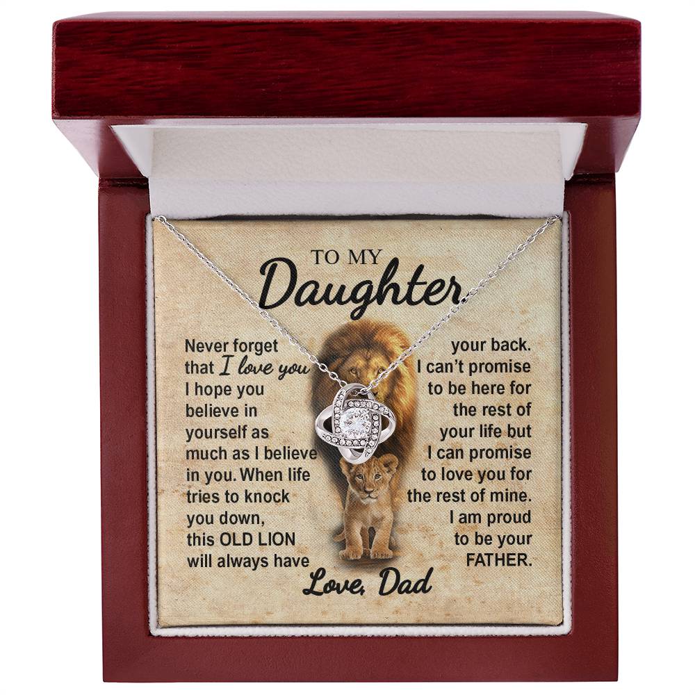 To My Daughter 2 - Love Knot Necklace