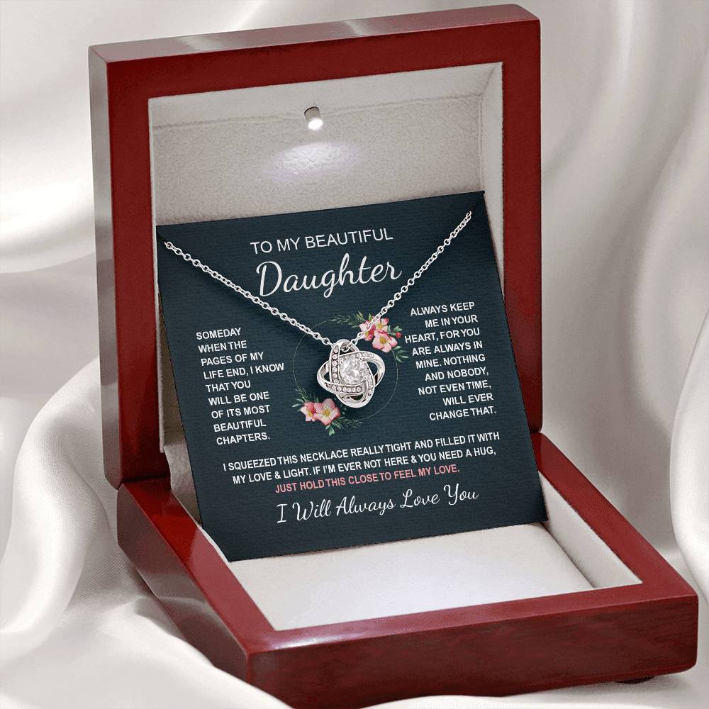 To My Daughter 4 - Love Knot Necklace