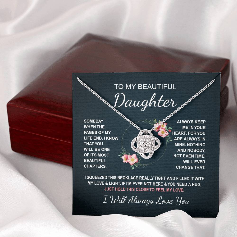 To My Daughter 4 - Love Knot Necklace