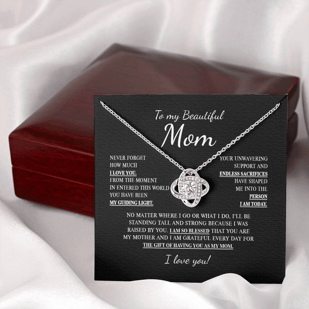 To My Mom 3 - Love Knot Necklace